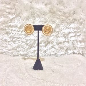 Gold and pearl vintage Carolee earrings